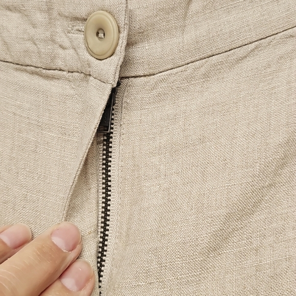 Eileen Fisher Natural Color Linen Straight Leg Pants, New, Sz Medium - Picture 4 of 11